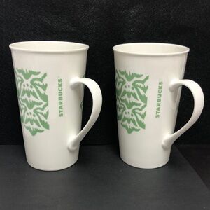 Starbucks Green Tulip Mugs 18 oz - Set of 2